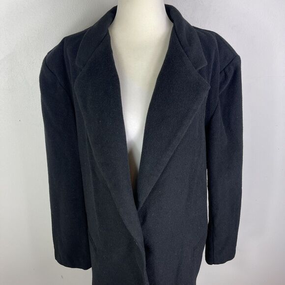 Vtg Westbound Wool Blend Blazer Womans Sz 14 Black Office Career Menswear Preppy - Picture 7 of 12